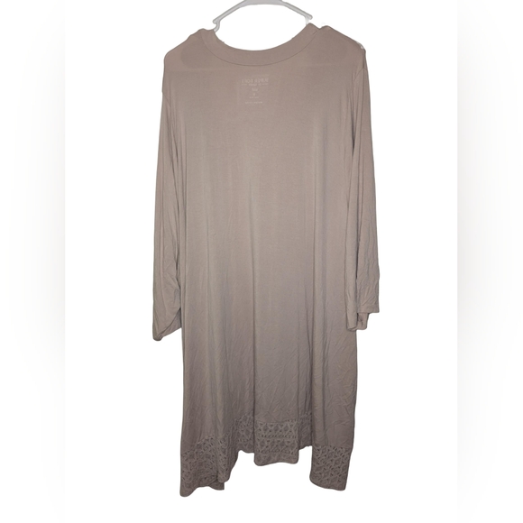 Women's Lace Trim Cardigan Duster - Picture 2 of 4